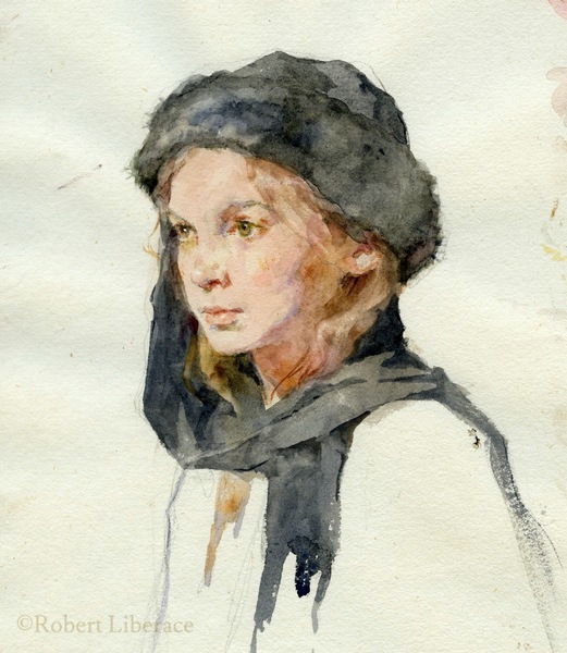 Robert Liberace, Celia-Watercolor