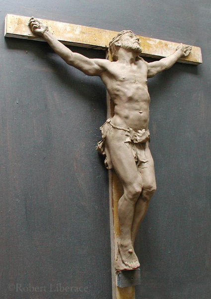 Robert Liberace, Crucifix study, terra-cotta