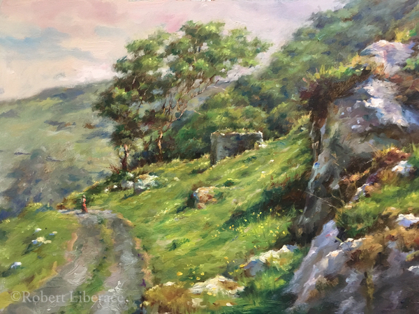 Robert Liberace, oil-on-panel, Murlough-Bay