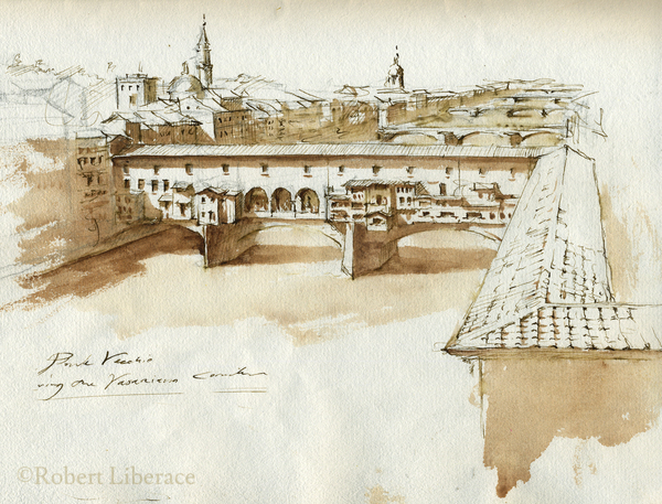 Robert-Liberace-ink-Ponte-Vecchio