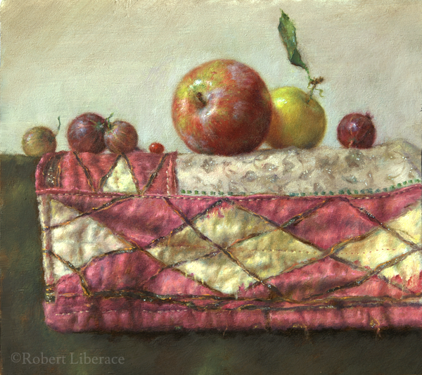 Robert-Liberace, Still-Life-with-Plum, oil-on-board