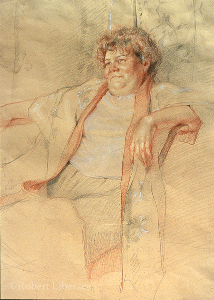 Robert Liberace, Ann Marie, three color chalk