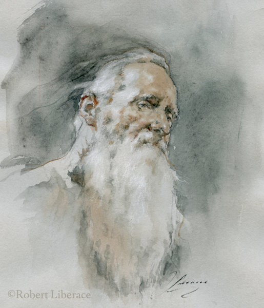 Robert Liberace watercolor Joseph wash
